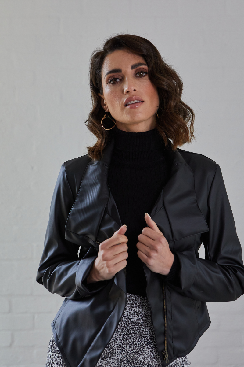 Faux Leather Jacket | Black – Strength & Honour Shop